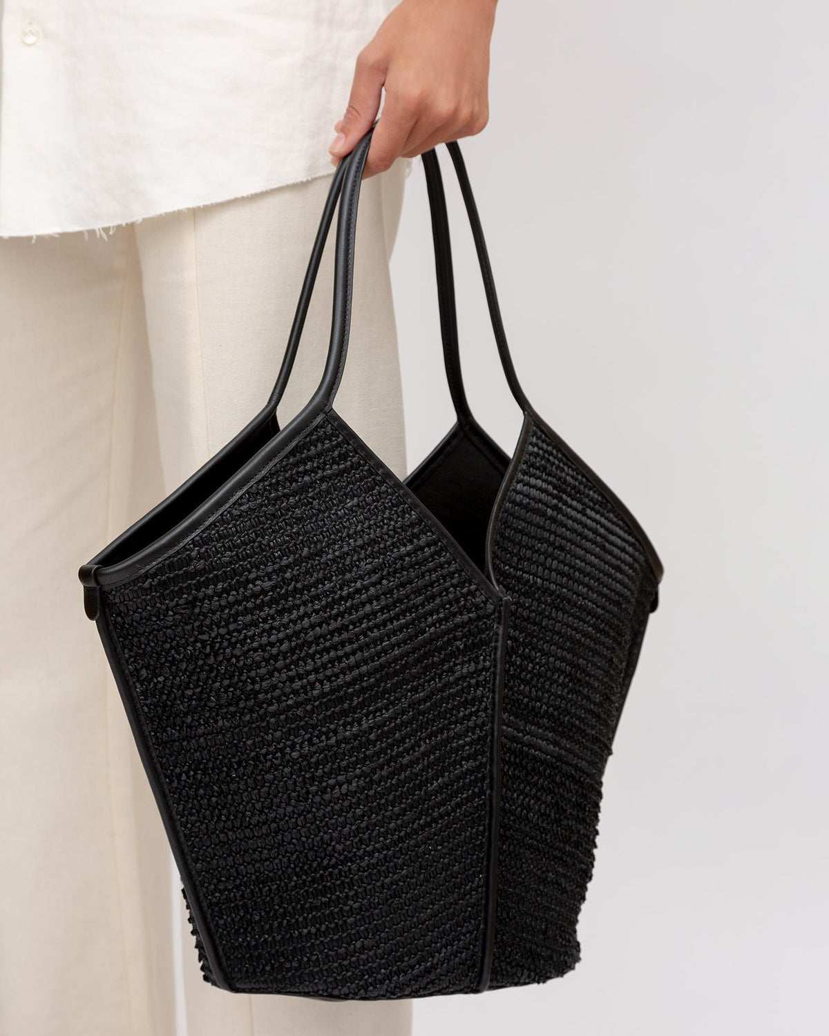 CALELLA RAFFIA - Leather-trimmed Tote Bag | Hereu Women|Men