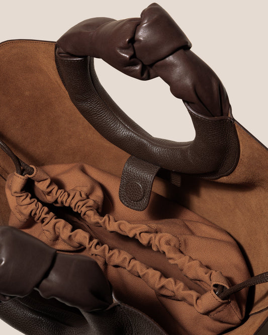 CASTELL GRAINY - Knotted-handle Leather Tote Bag | Hereu Women