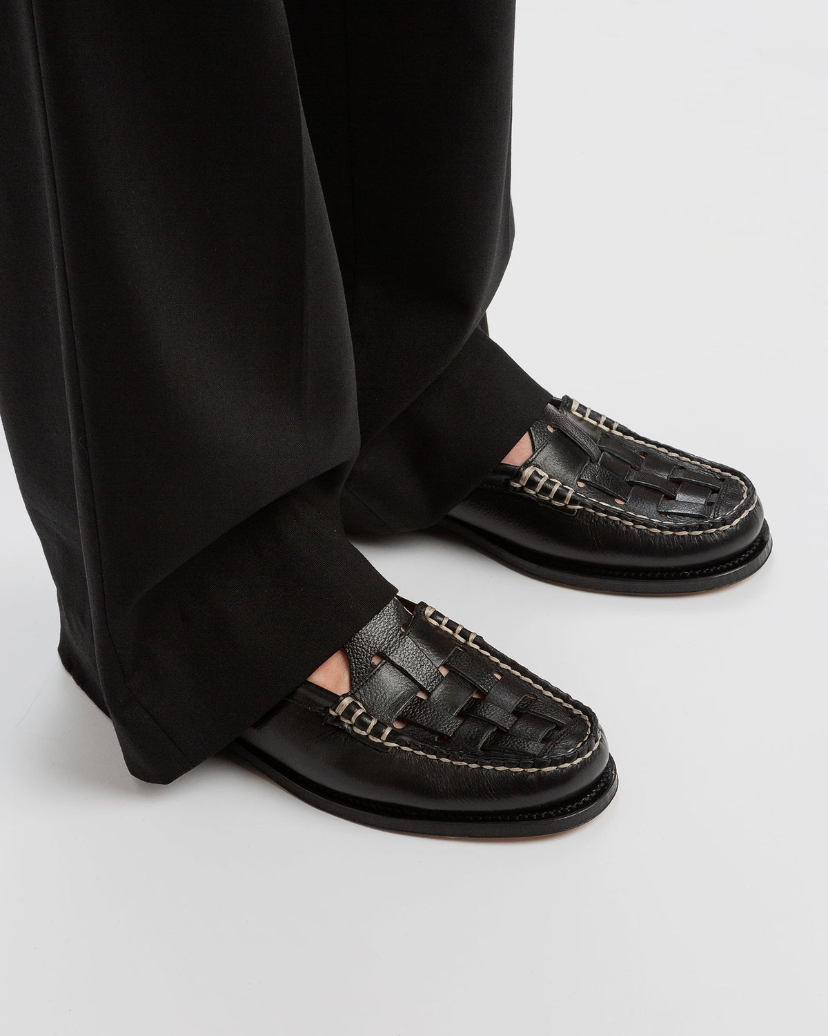 FERRIOL MULE - Woven T-bar Mule Loafer | Hereu Men