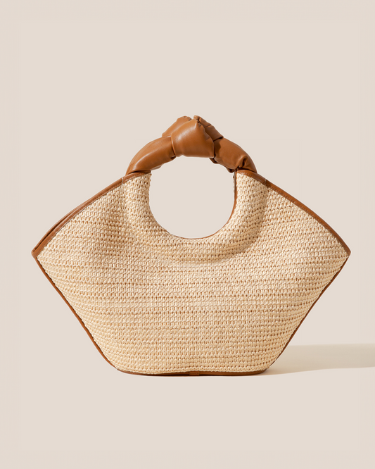 CASTELL RAFFIA - Knotted-handle Tote Bag | Hereu Women