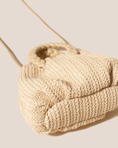 BOMBON M RAFFIA - Medium Plaited-handle Raffia Handbag | Hereu Women