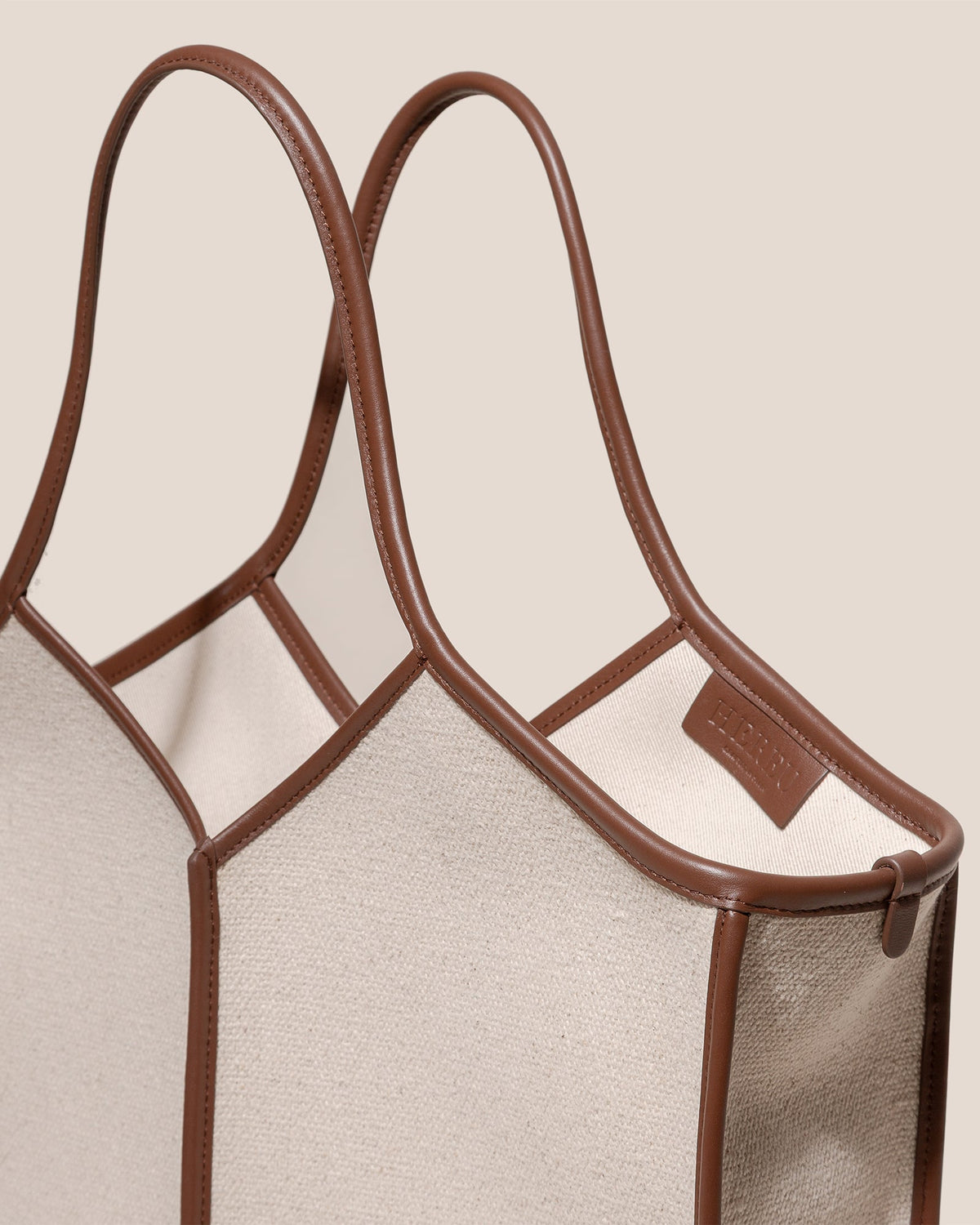 CALELLA SQUARED MEDIUM CANVAS - Leather-trimmed Tote Bag | Hereu Men|Women