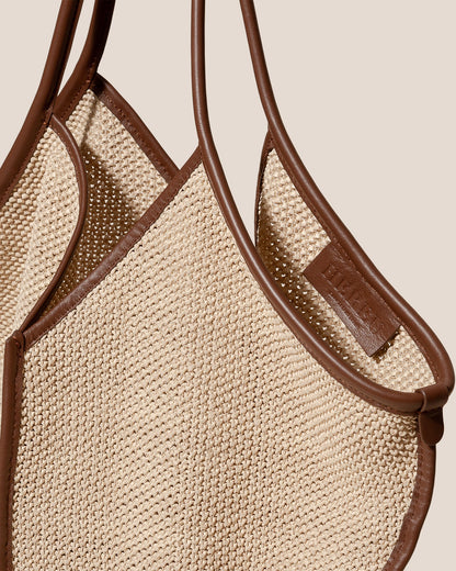 CALELLA SOFT RAFFIA - Leather-trimmed Tote Bag | Hereu Men|Women