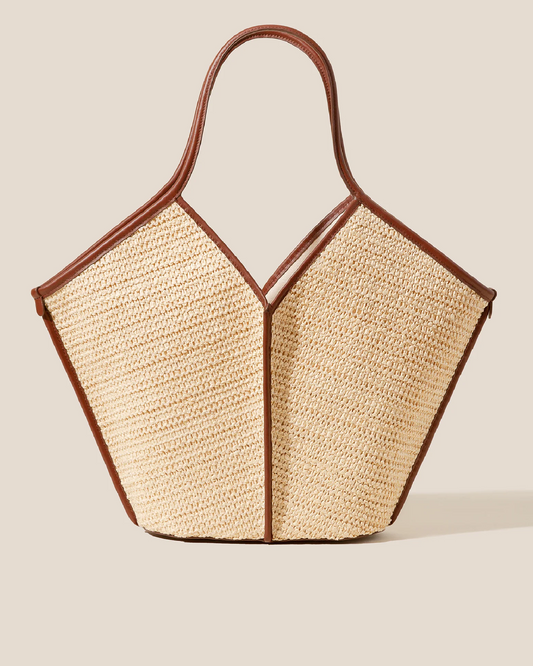 CALELLA RAFFIA - Leather-trimmed Tote Bag | Hereu Women|Men