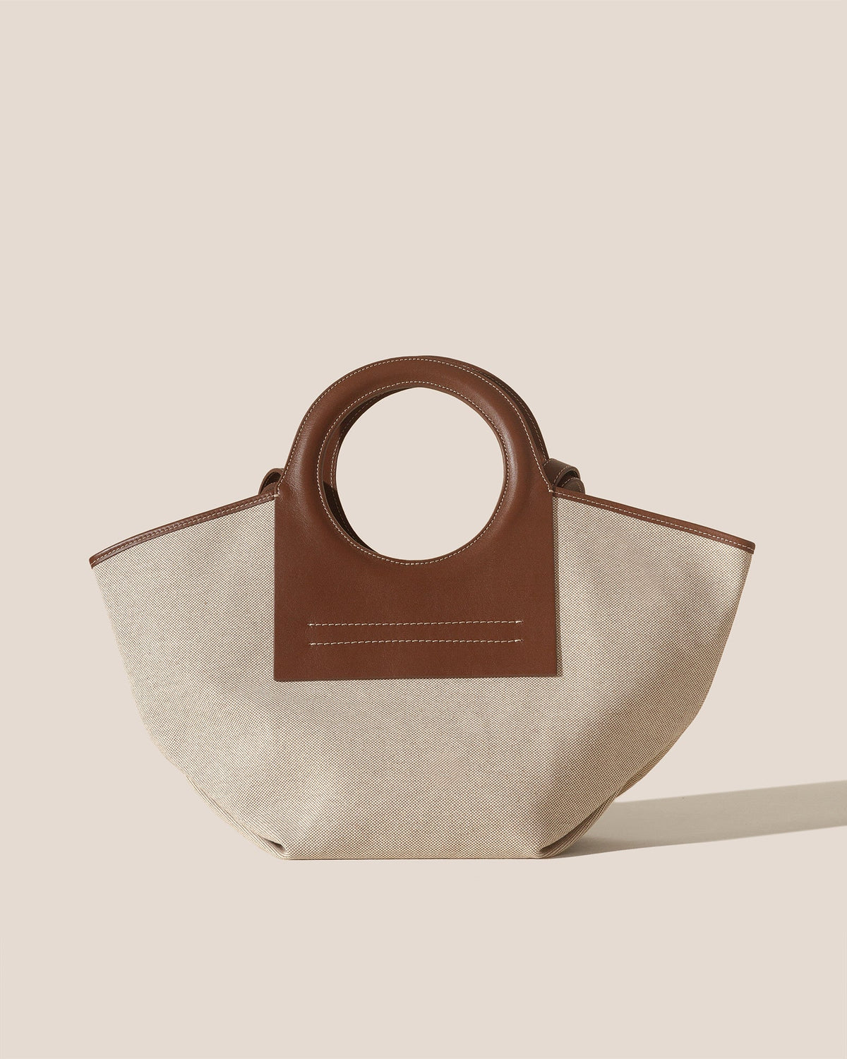 CALA S - Leather-trimmed Canvas Tote Bag | Hereu Women|Men