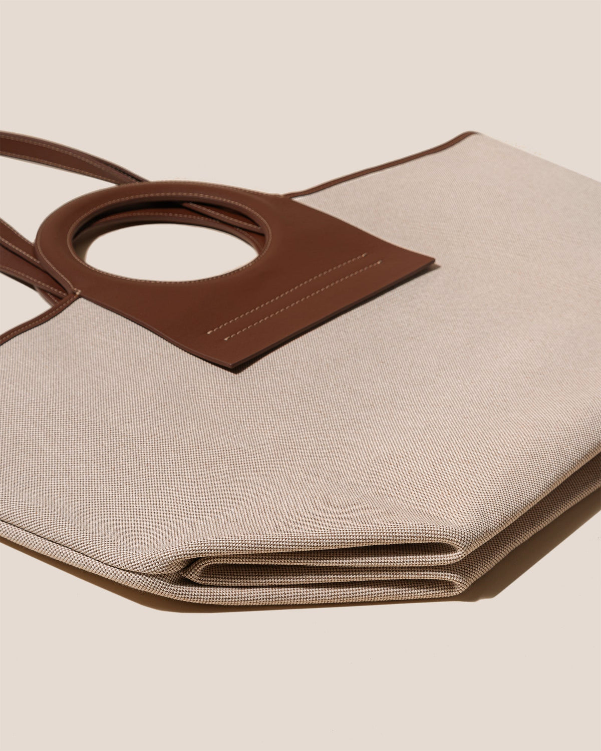 CALA S - Leather-trimmed Canvas Tote Bag | Hereu Women|Men