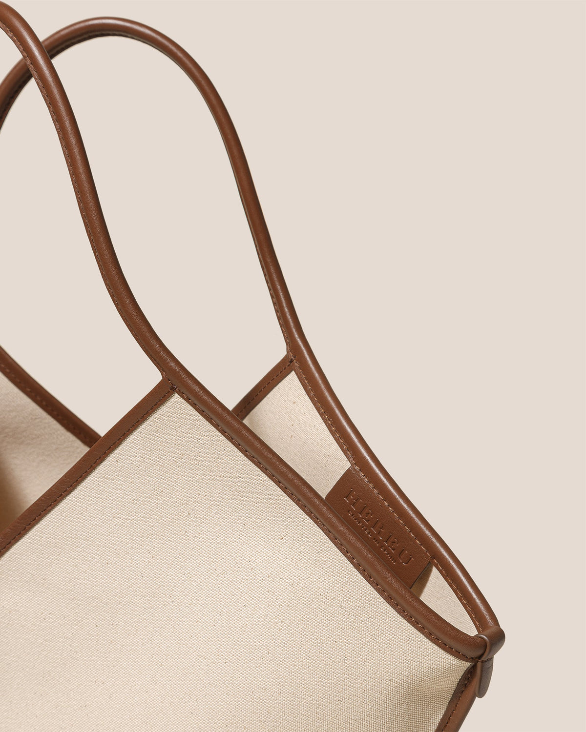 CALELLA - Leather-trimmed Organic Cotton Tote Bag | Hereu Women|Men