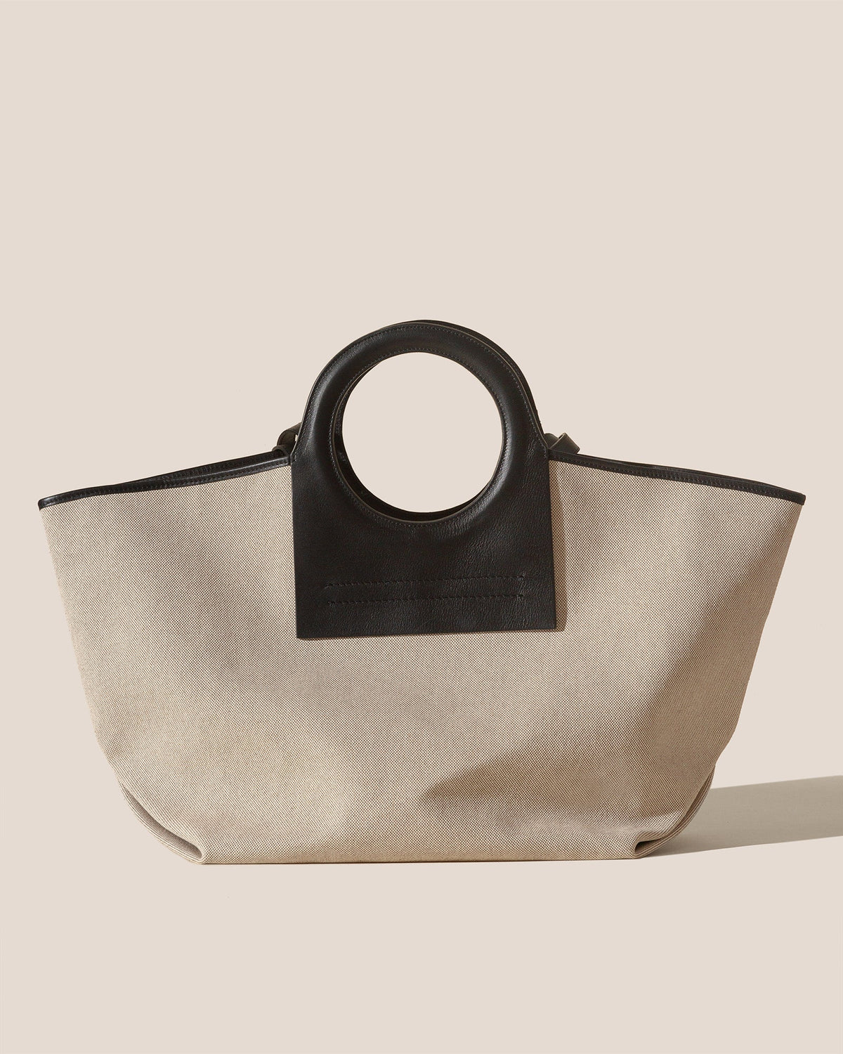 CALA L - Leather-trimmed Canvas Tote Bag | Hereu Women|Men