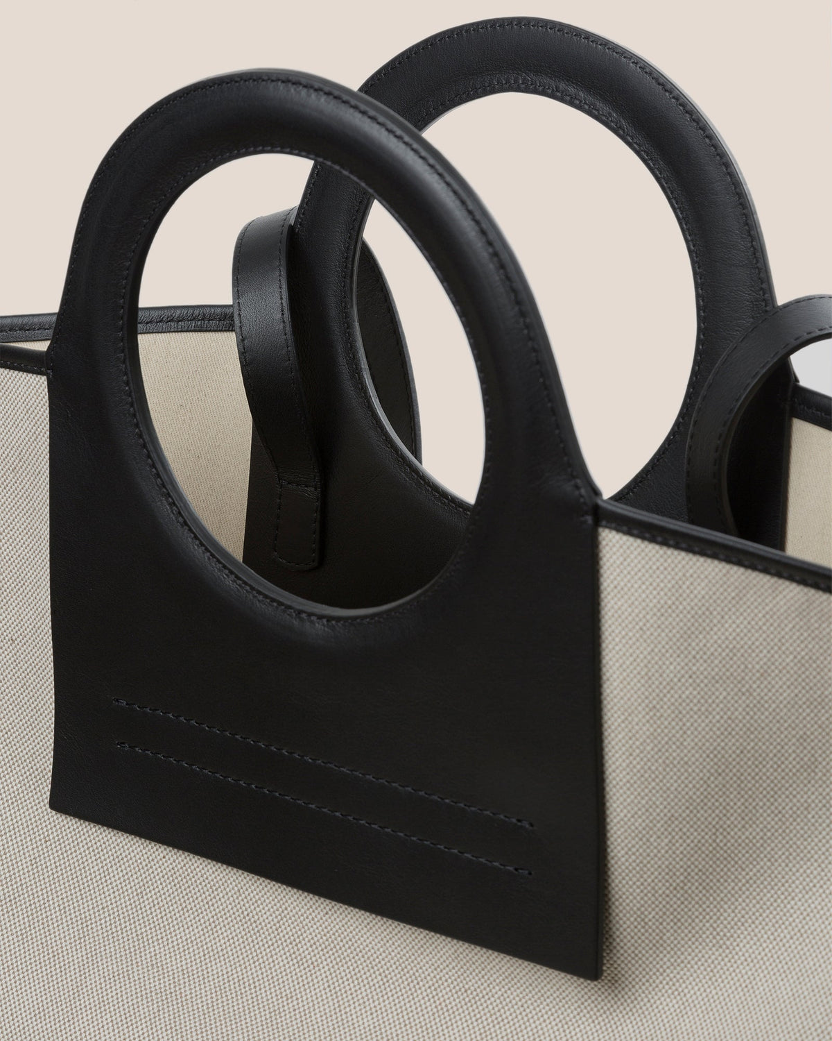 CALA L - Leather-trimmed Canvas Tote Bag | Hereu Women|Men
