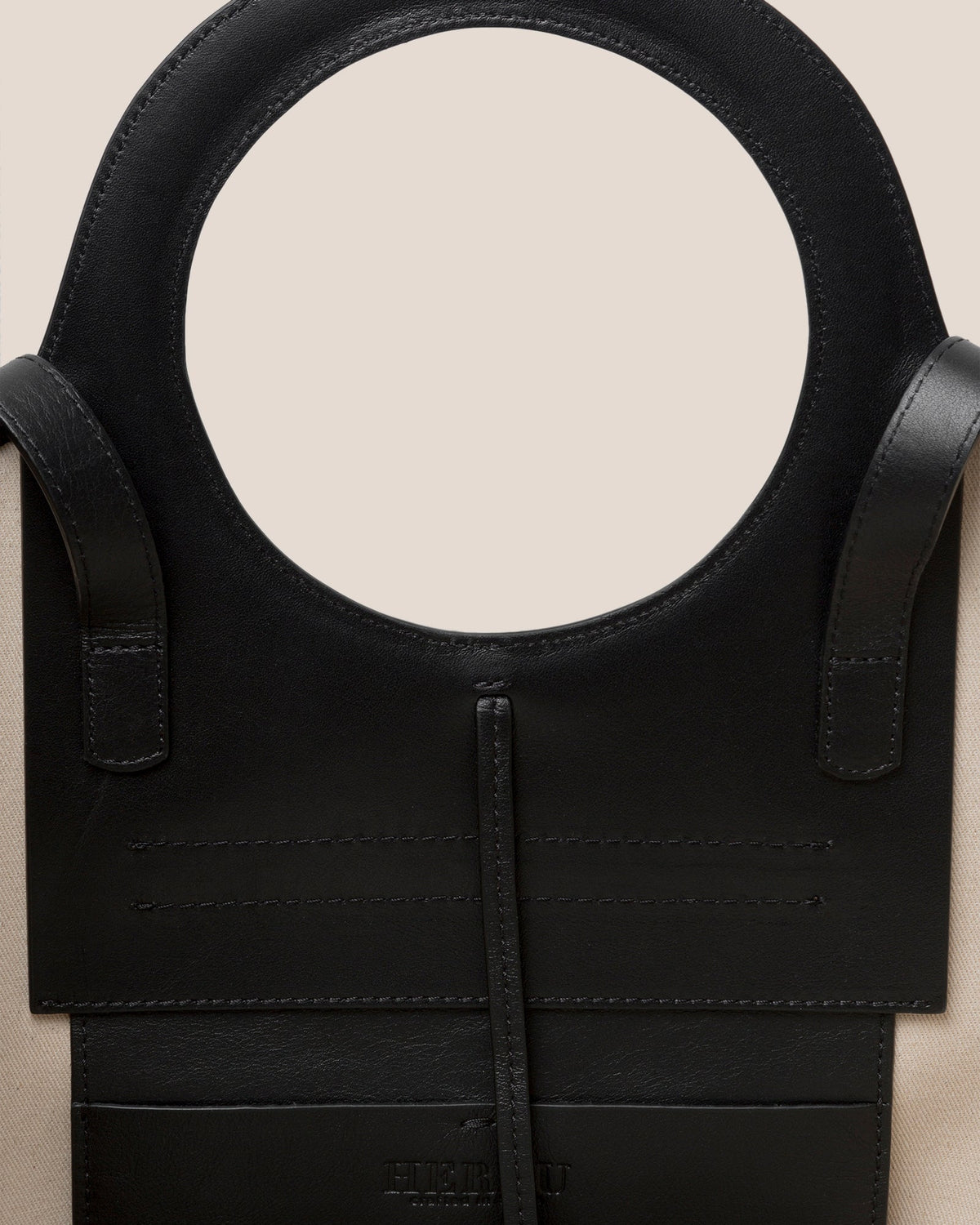CALA L - Leather-trimmed Canvas Tote Bag | Hereu Women|Men