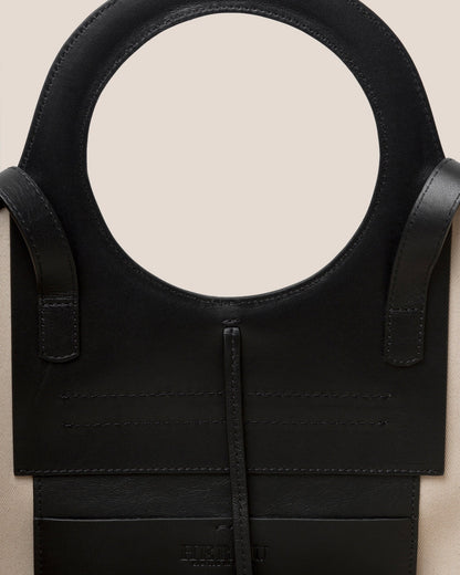 CALA L - Leather-trimmed Canvas Tote Bag | Hereu Women|Men