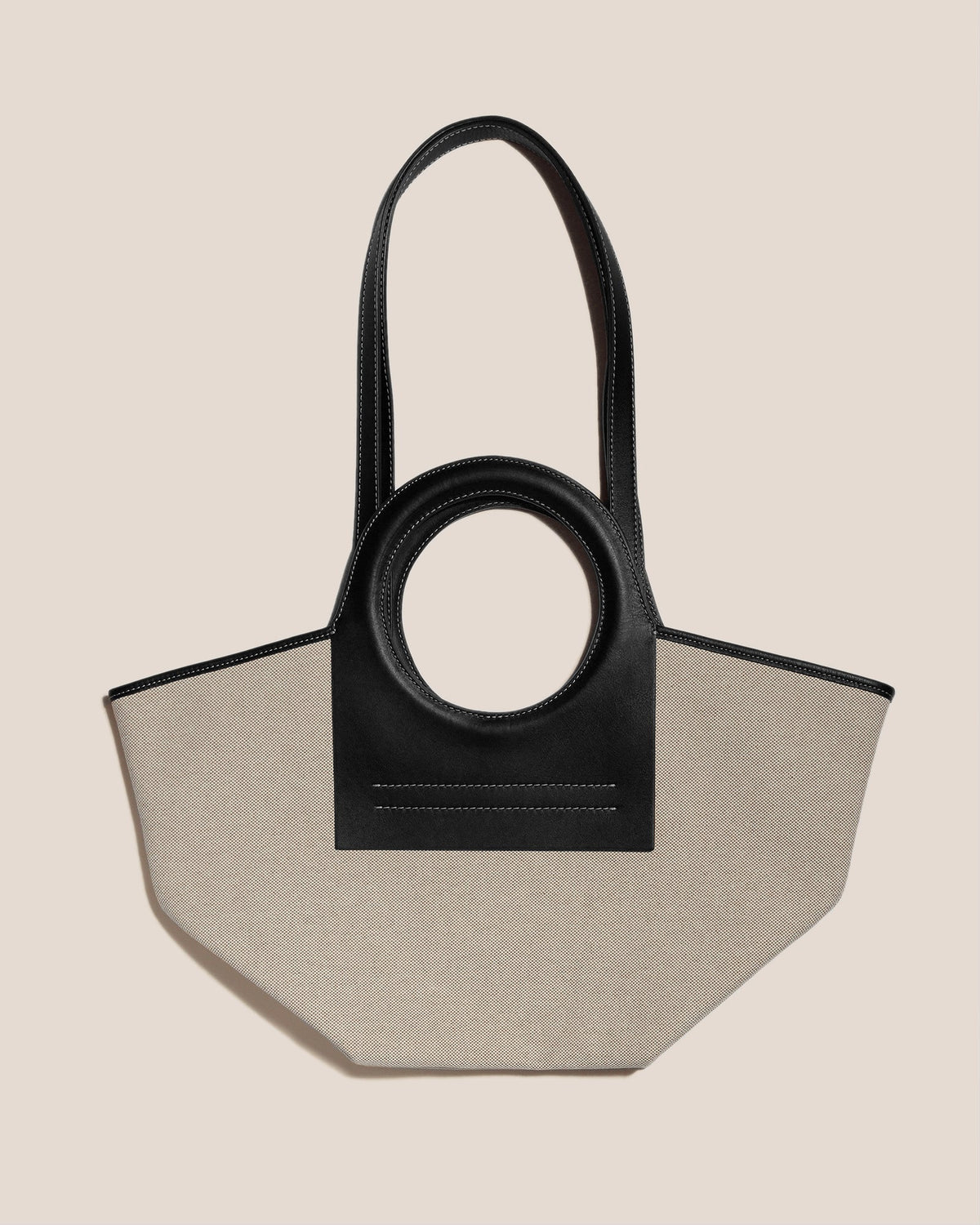 CALA S - Leather-trimmed Canvas Tote Bag | Hereu Women|Men