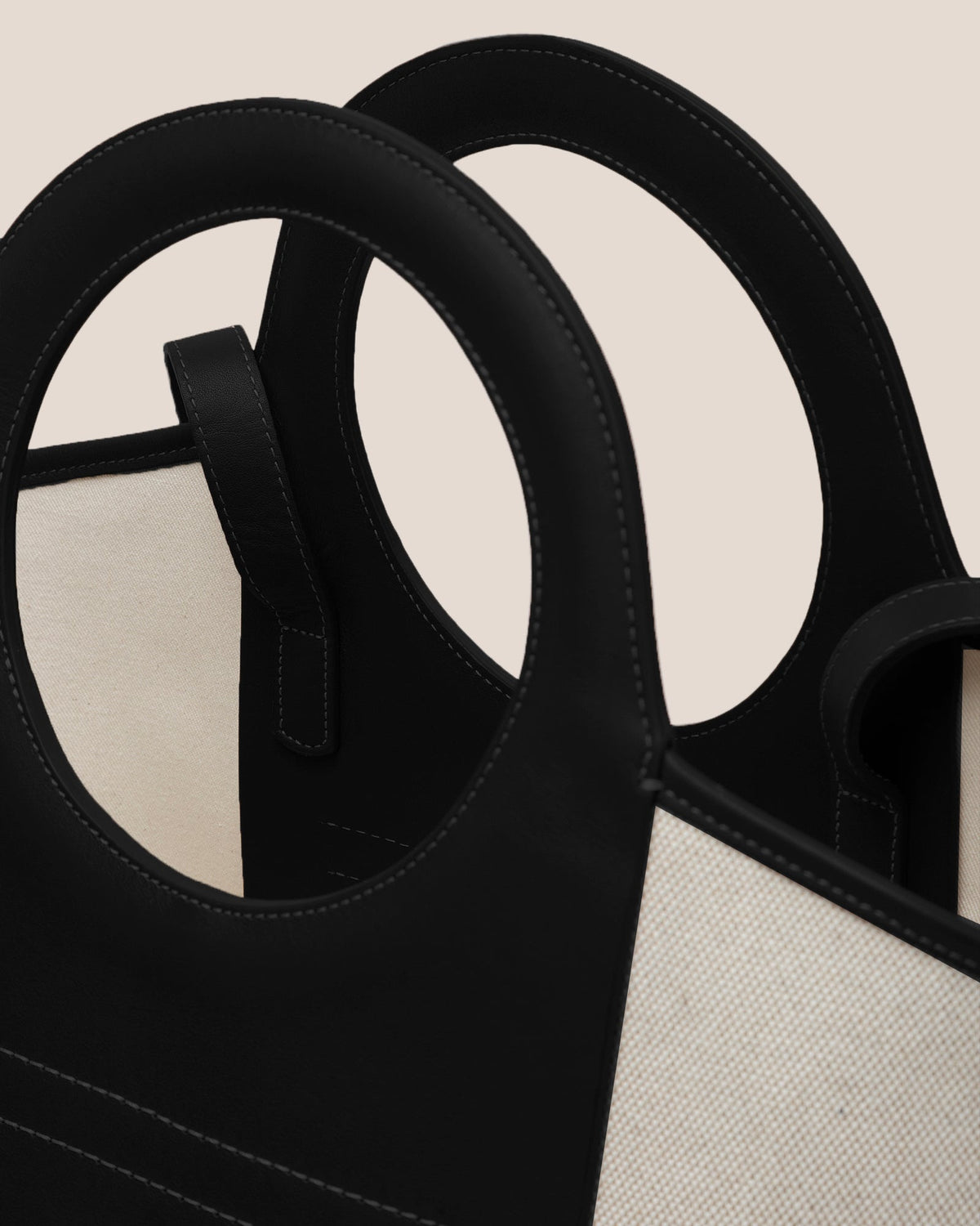 CALA S - Leather-trimmed Canvas Tote Bag | Hereu Women|Men