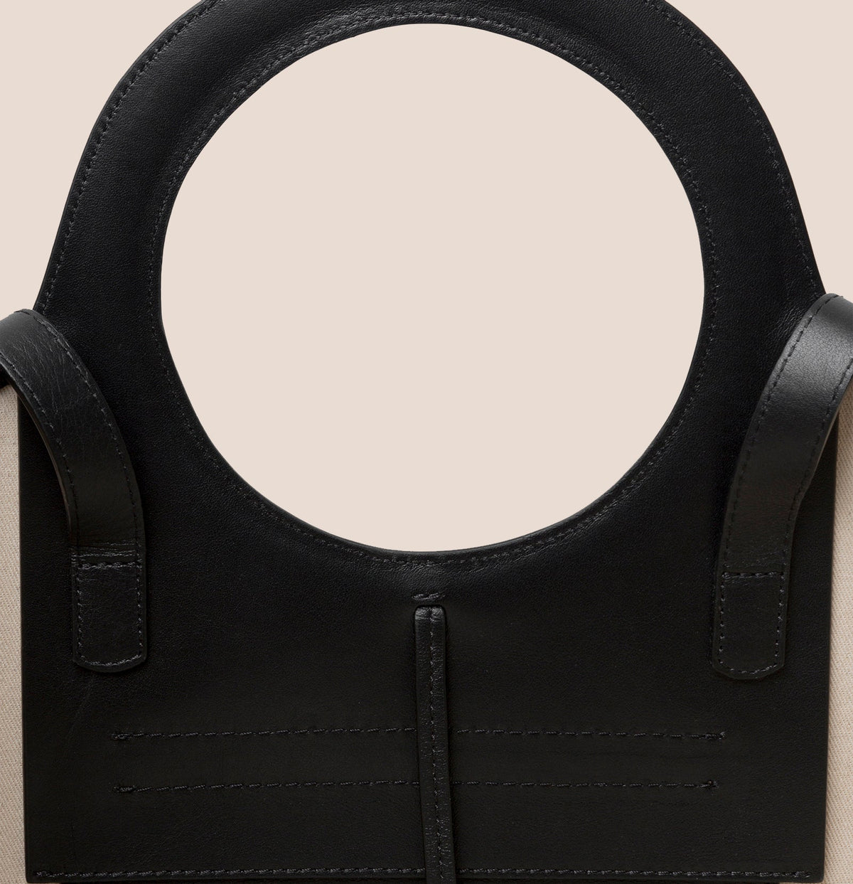 CALA S - Leather-trimmed Canvas Tote Bag | Hereu Women|Men