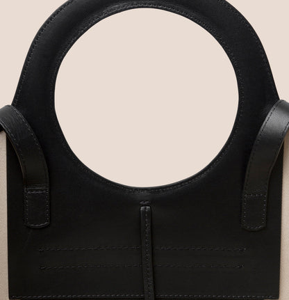 CALA S - Leather-trimmed Canvas Tote Bag | Hereu Women|Men