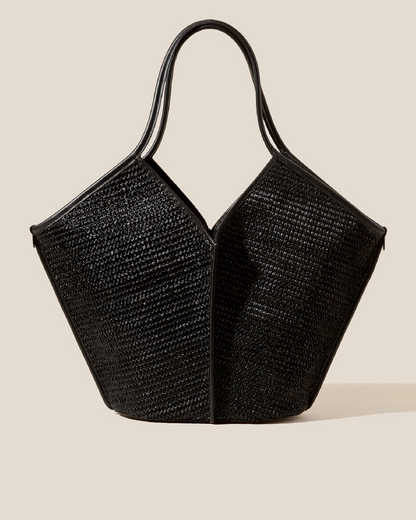 CALELLA RAFFIA - Leather-trimmed Tote Bag | Hereu Women|Men