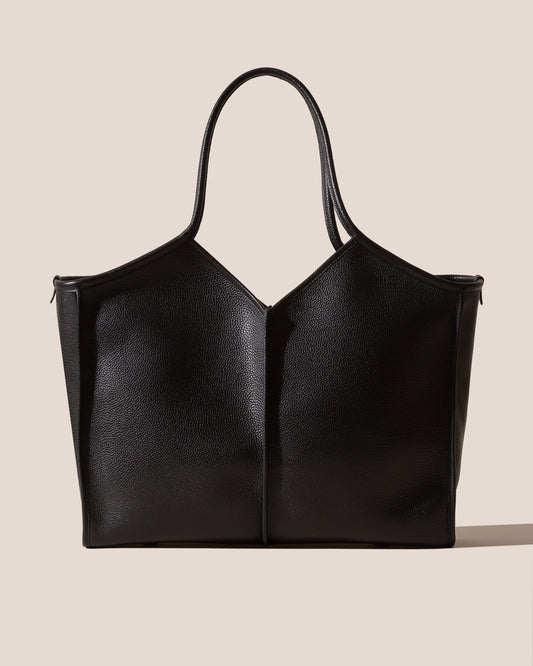 CALELLA SQUARED MEDIUM GRAINY - Leather-trimmed Tote Bag | Hereu Women|Men