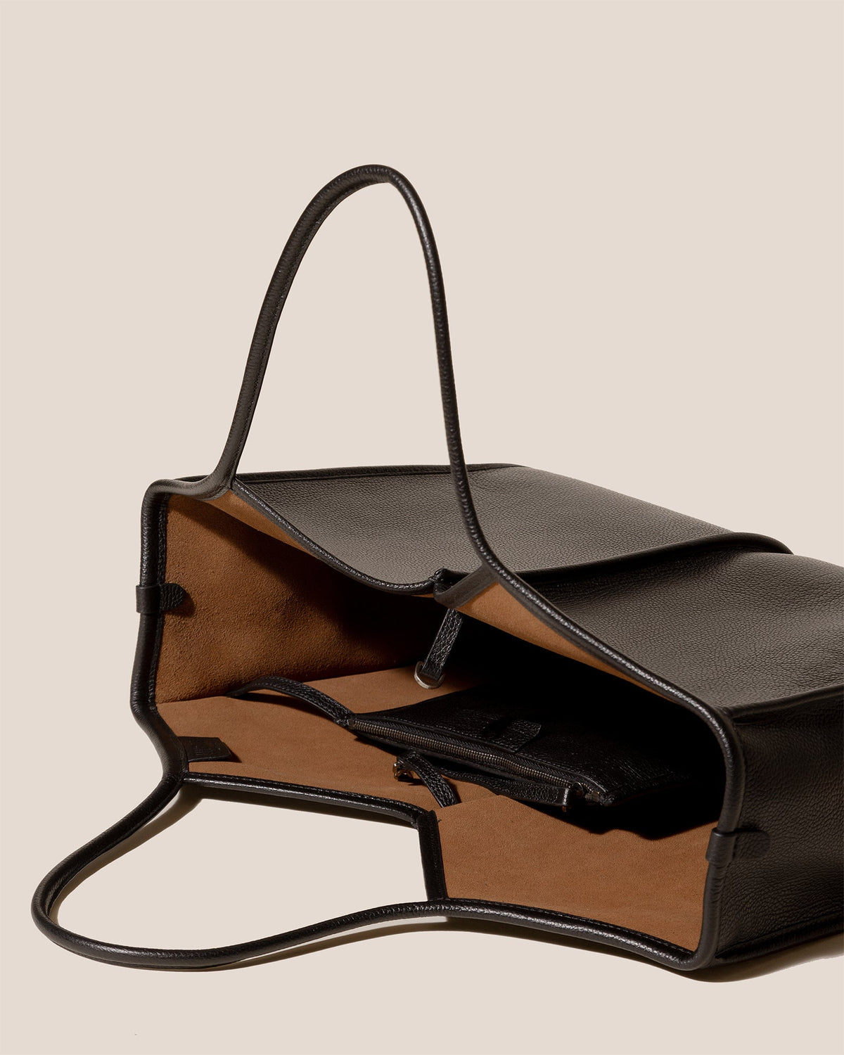 CALELLA SQUARED MEDIUM GRAINY - Leather-trimmed Tote Bag | Hereu Women|Men
