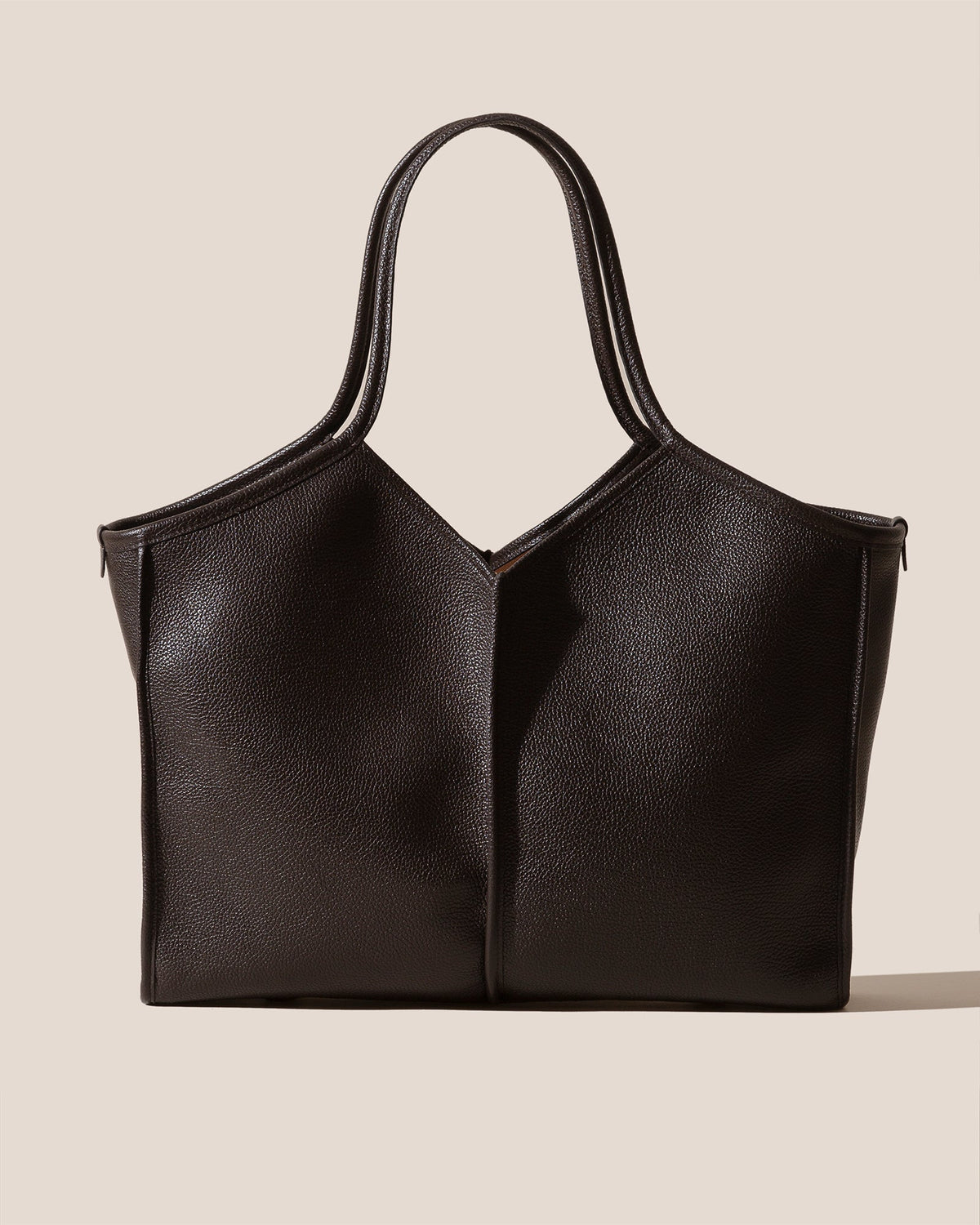 CALELLA SQUARED MEDIUM GRAINY - Leather-trimmed Tote Bag | Hereu Women|Men