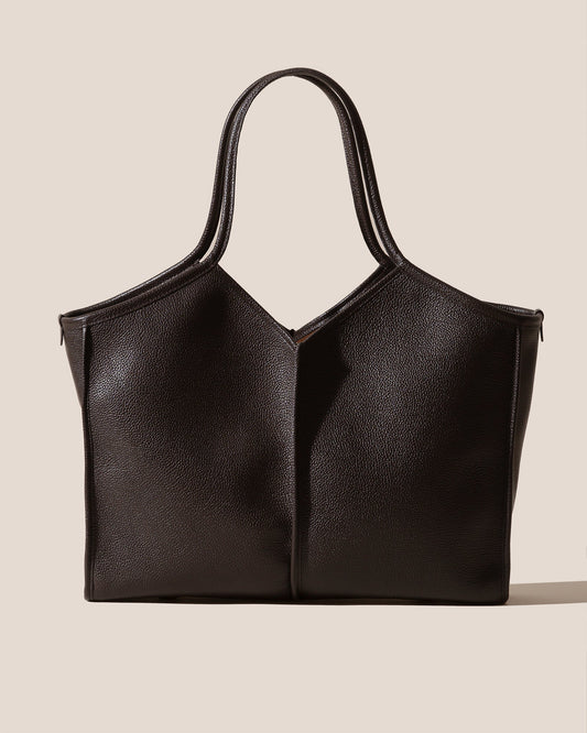 CALELLA SQUARED MEDIUM GRAINY - Leather-trimmed Tote Bag | Hereu Women|Men