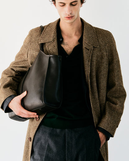 CALELLA SQUARED MEDIUM GRAINY - Leather-trimmed Tote Bag | Hereu Women|Men