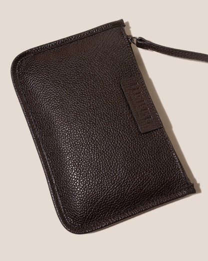 CALELLA SQUARED MEDIUM GRAINY - Leather-trimmed Tote Bag | Hereu Women|Men