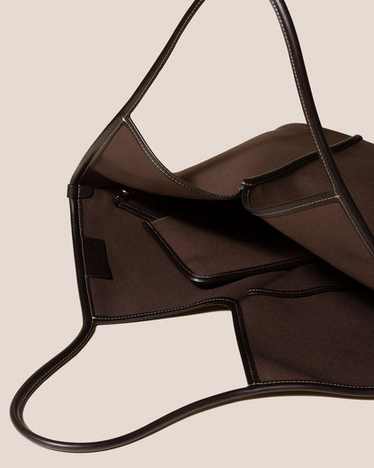 CALELLA - Leather-trimmed Organic Cotton Tote Bag | Hereu Women|Men