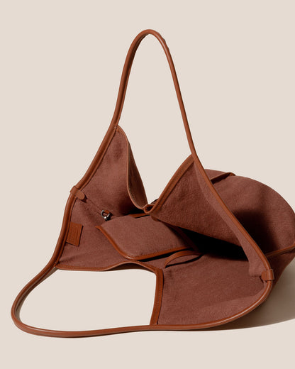 CALELLA SOFT LINEN - Leather-trimmed Tote Bag | Hereu Women|Men
