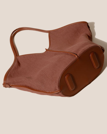 CALELLA SOFT LINEN - Leather-trimmed Tote Bag | Hereu Women|Men