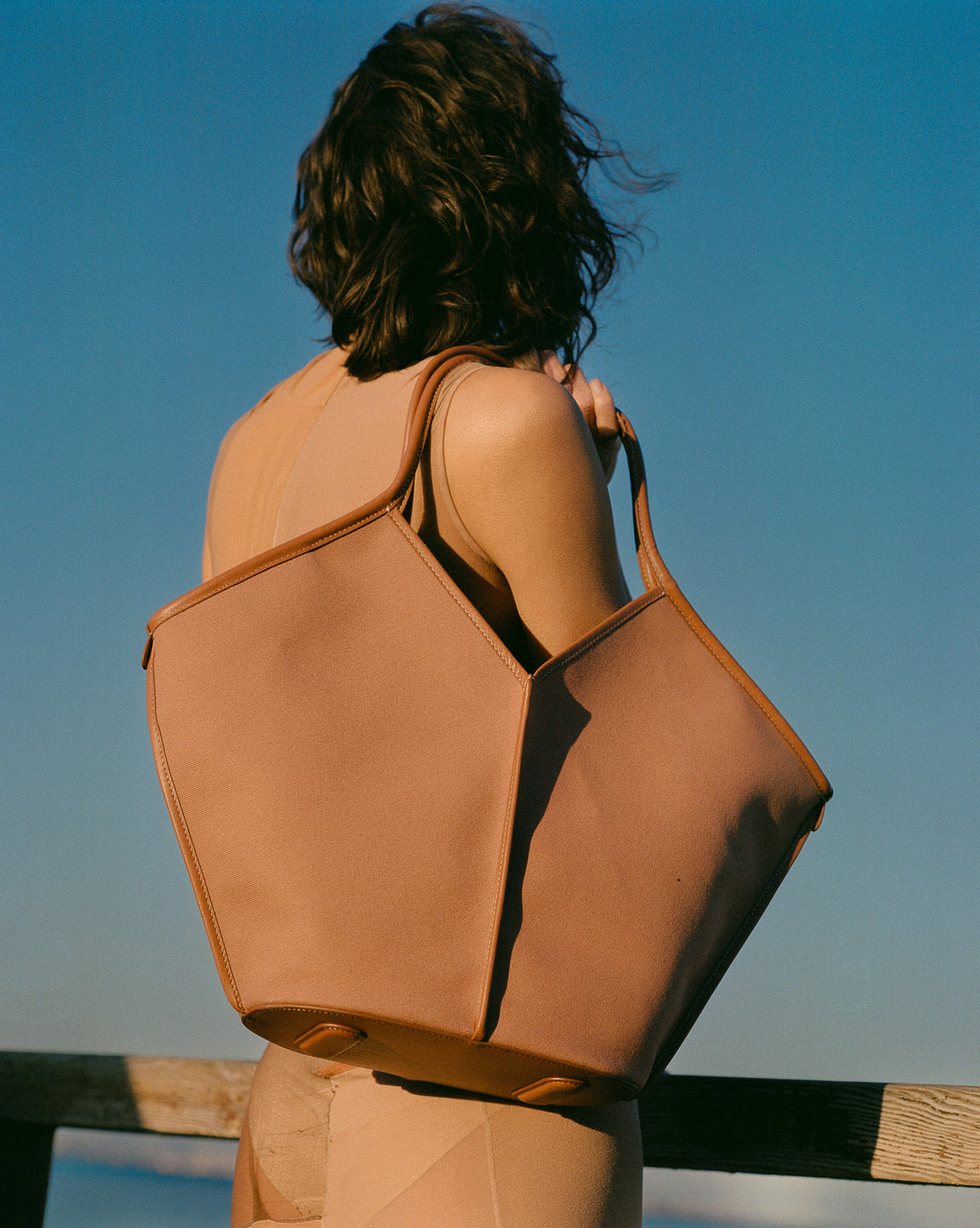 CALELLA - Leather-trimmed Organic Cotton Tote Bag | Hereu Women|Men