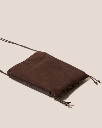 TRENA SUEDE - Flat Square Crossbody Bag | Hereu Women|Men