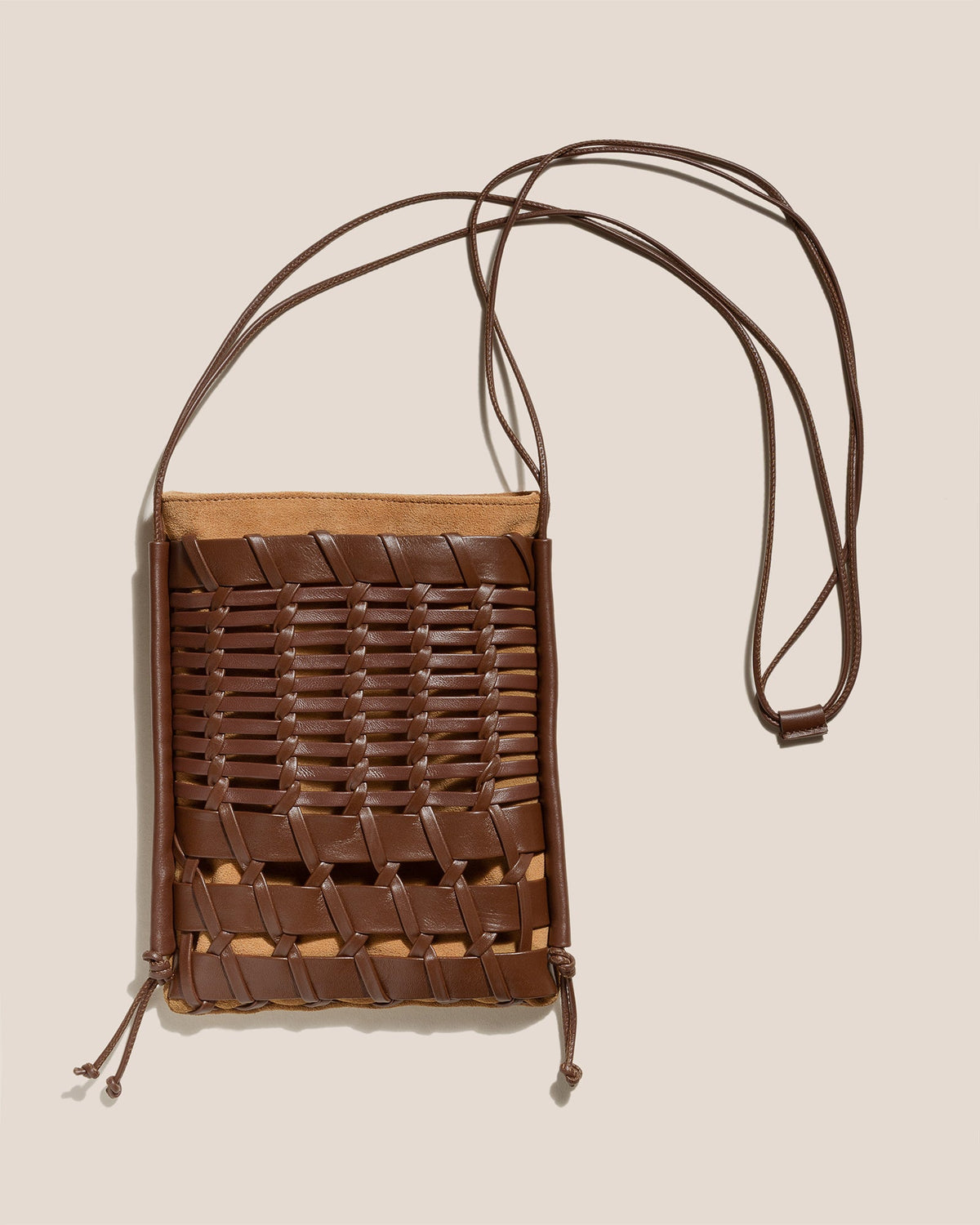TRENA SUEDE - Flat Square Crossbody Bag | Hereu Women|Men