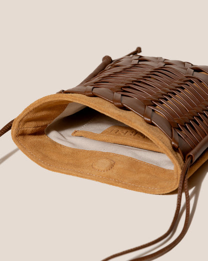 TRENA SUEDE - Flat Square Crossbody Bag | Hereu Women|Men