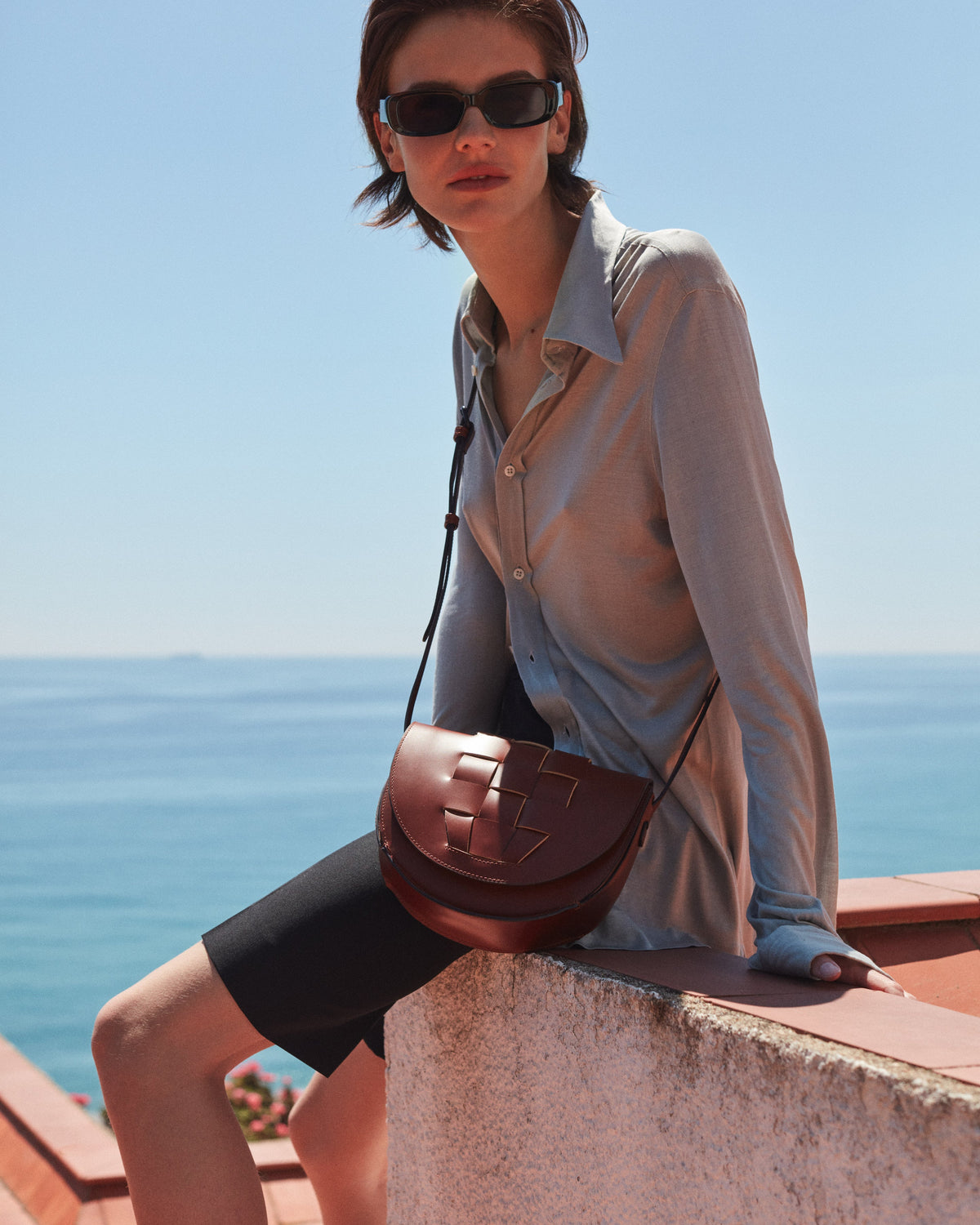 SINIA - Satchel Interwoven Front Detail Bag | Hereu Women|Men