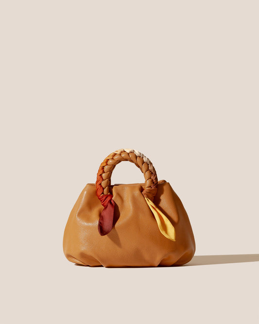 BOMBON FOULARD - Plaited-handle Leather Handbag | Hereu Women