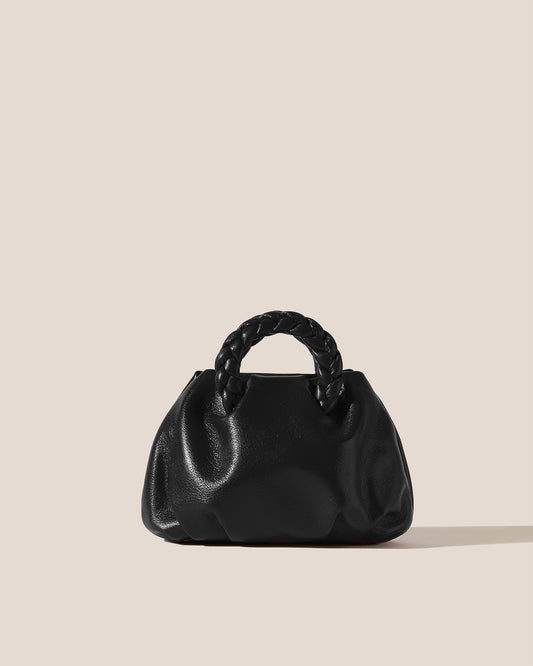 BOMBON SUPPLE SHINY - Plaited-handle Leather Handbag | Hereu Women