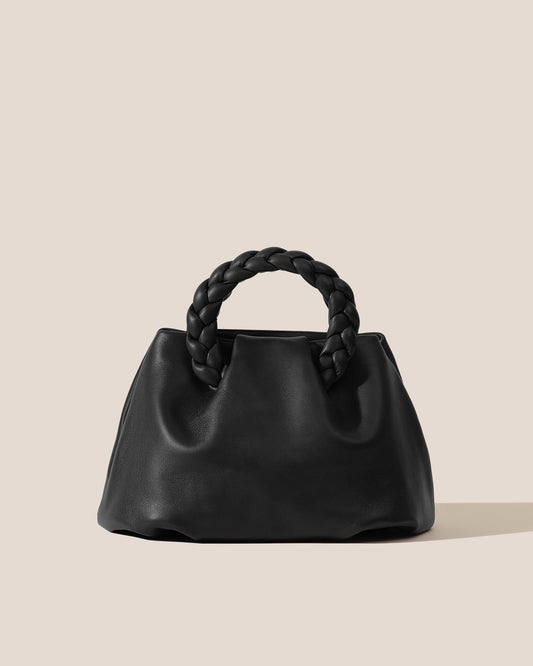 BOMBON M - Medium Plaited-handle Leather Handbag | Hereu Women