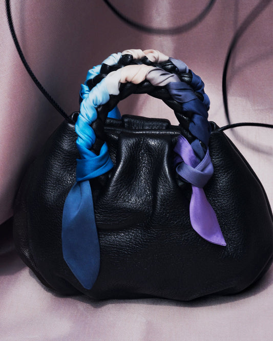 BOMBON FOULARD - Plaited-handle Leather Handbag | Hereu Women