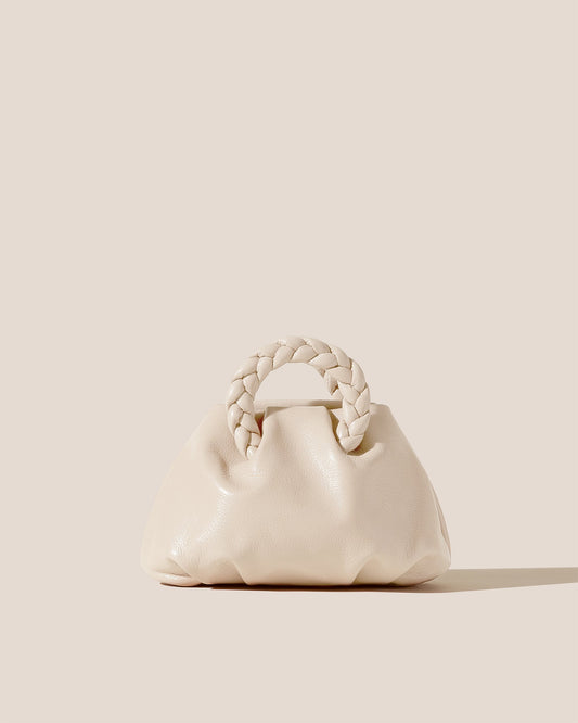 BOMBON SUPPLE SHINY - Plaited-handle Leather Handbag | Hereu Women