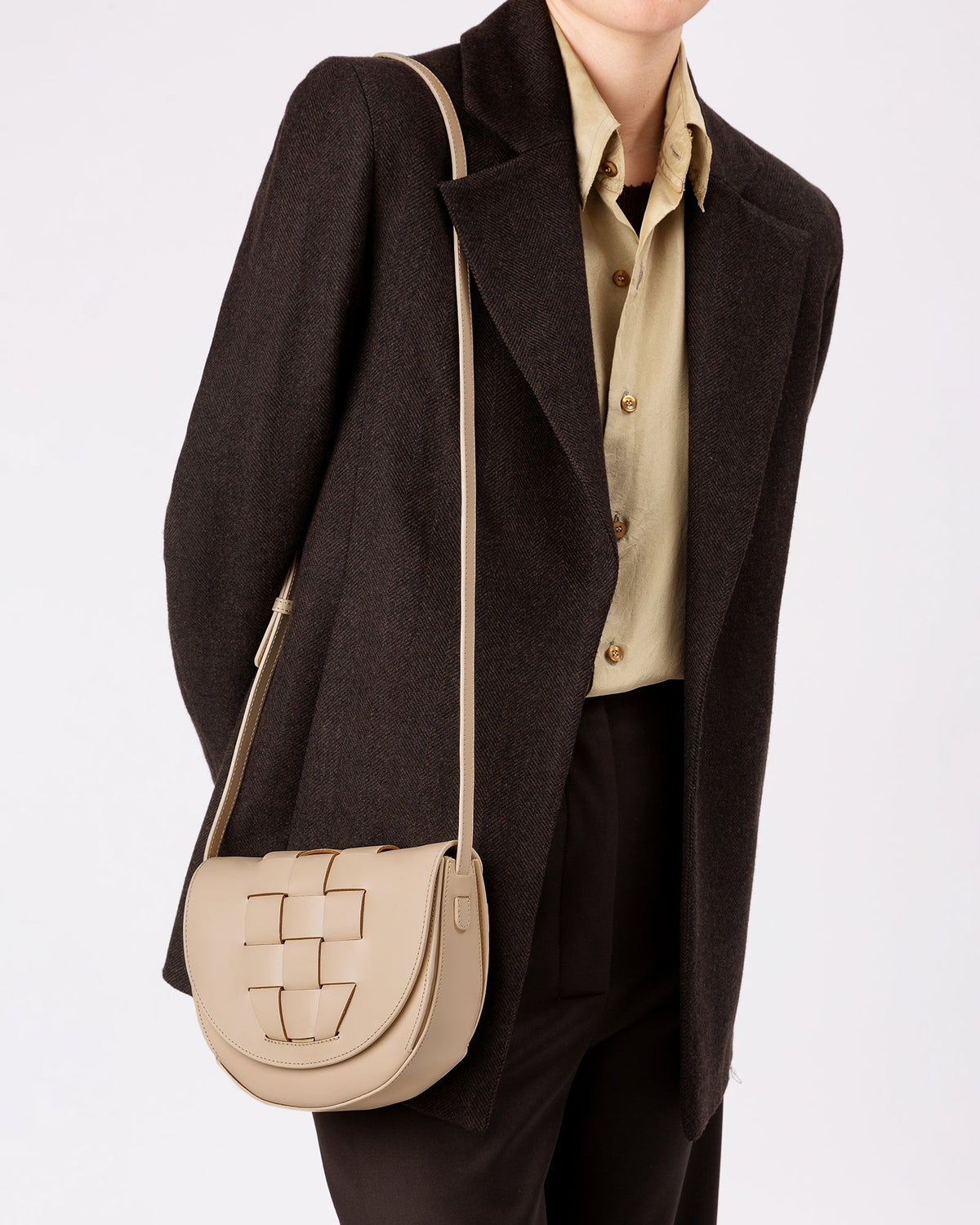 SINIA - Satchel Interwoven Front Detail Bag | Hereu Women|Men