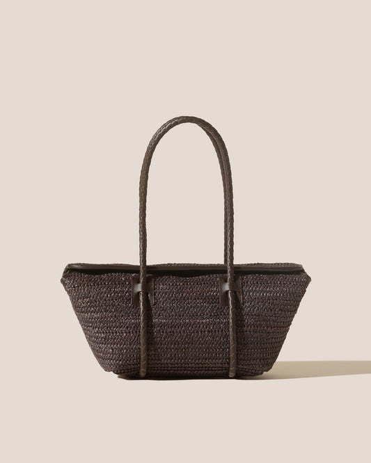 FORNA RAFFIA - Leather Framed Shoulder Bag | Hereu Women
