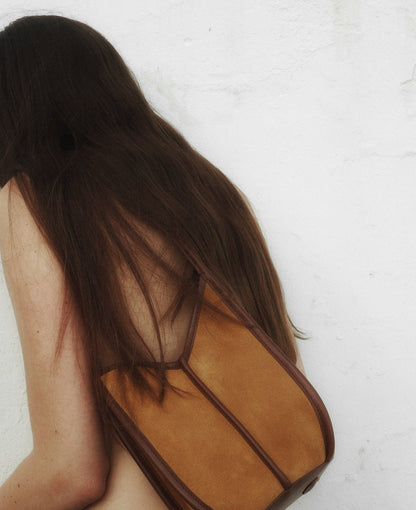 CALELLA BUCKET SUEDE - Leather-trimmed Shoulder Bag | Hereu Women