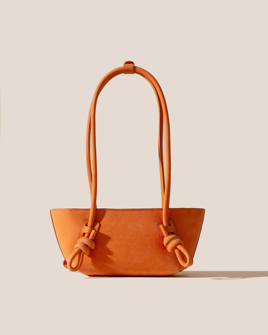 FLECA MINI SHOULDER NUBUCK - Knotted-handle Shoulder Bag | Hereu Women