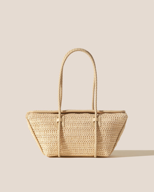 FORNA RAFFIA - Leather Framed Shoulder Bag | Hereu Women
