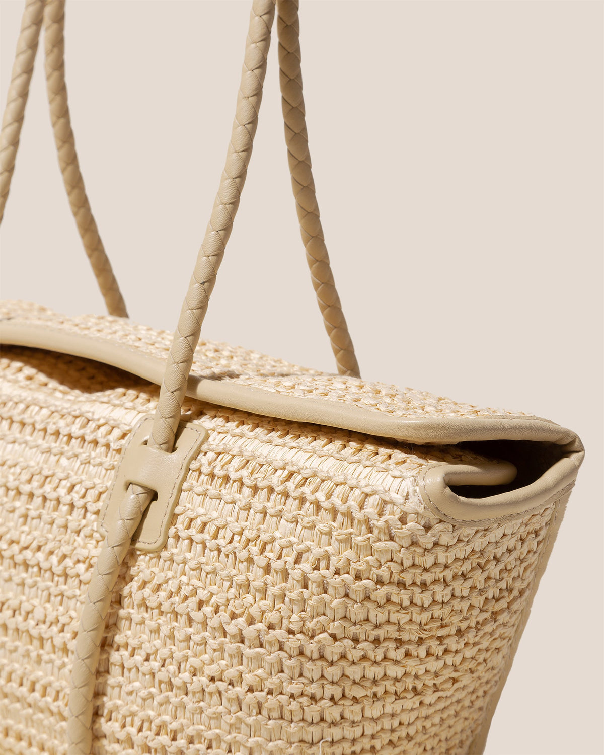 FORNA RAFFIA - Leather Framed Shoulder Bag | Hereu Women