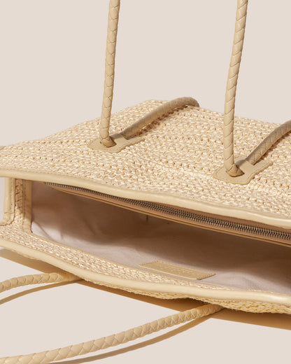 FORNA RAFFIA - Leather Framed Shoulder Bag | Hereu Women