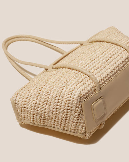 FORNA RAFFIA - Leather Framed Shoulder Bag | Hereu Women