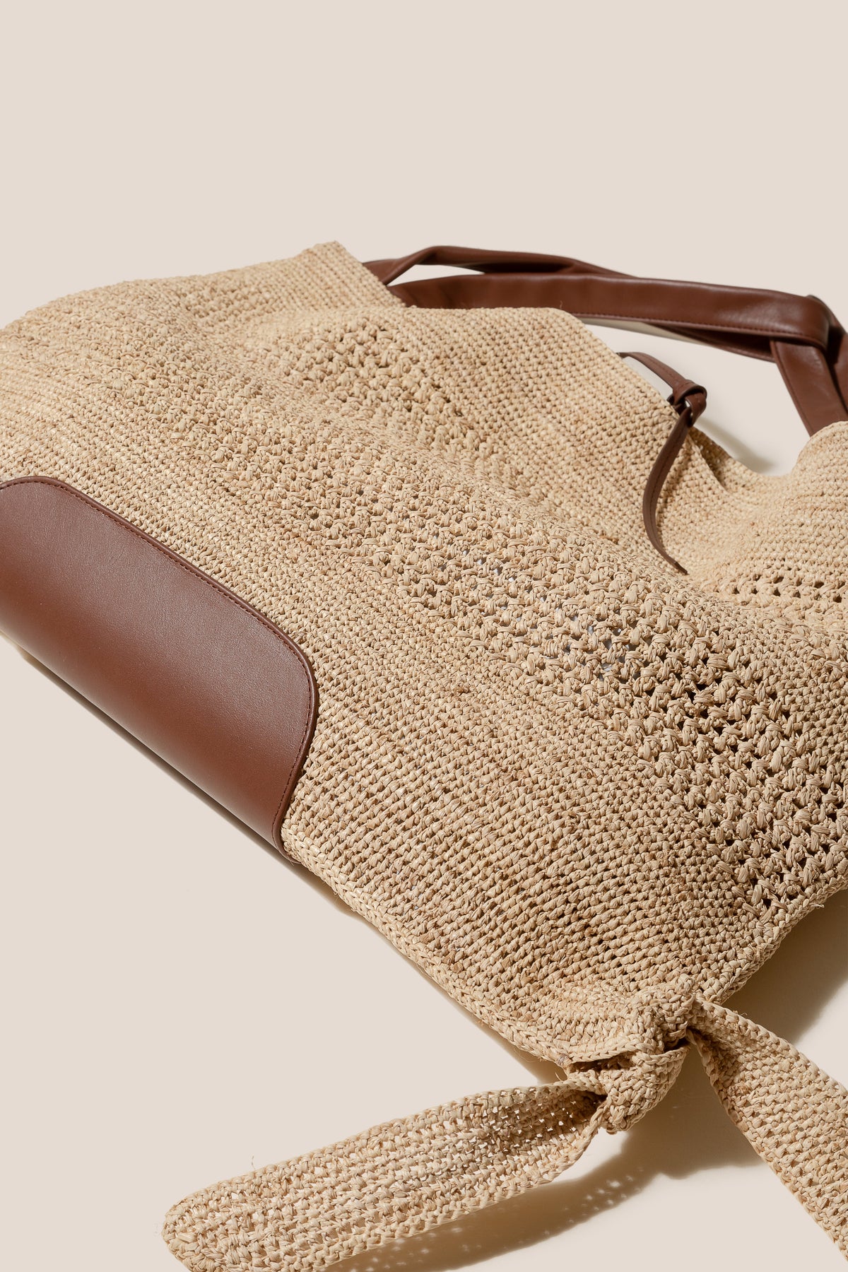 CADOR - Slouchy Crocheted Raffia Crocheted Shoulder Bag | Hereu Women