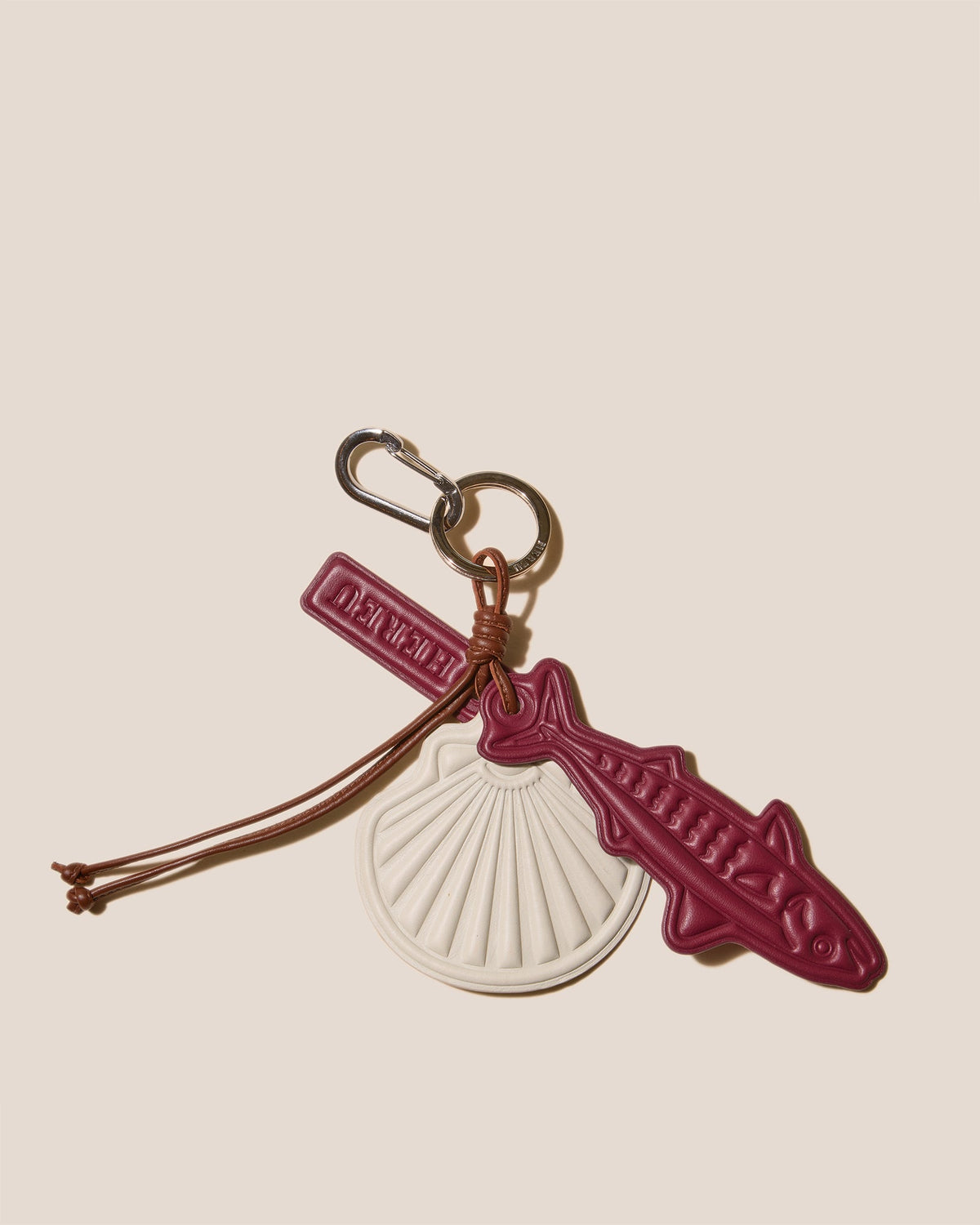 LAMAR KEYCHAIN - Embossed Leather Keychain | Hereu Women