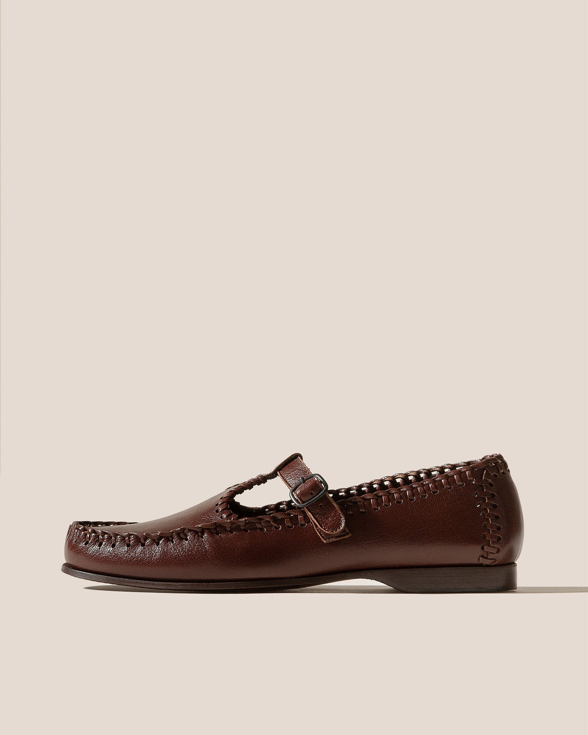 ALCOVER SUPPLE SHINY - Braided Seams T-bar Loafer | Hereu Men